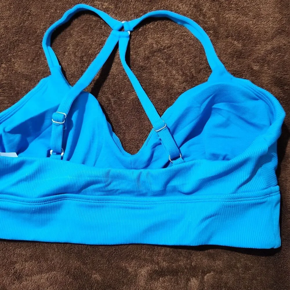 Eco Beach Swim Top Size Large Blue Adjustable Straps .  New - Picture 10 of 14